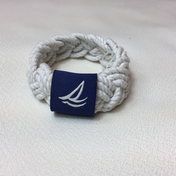 White Cotton Turks Head Knot Rope Sailor Bracelet - Picture 1 of 2